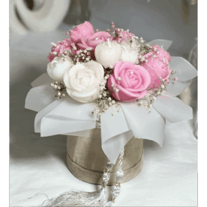 Luxury Velvet box with florals candles