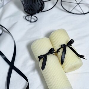 Ribbed Pillar Candles – Modern Silhouette Series