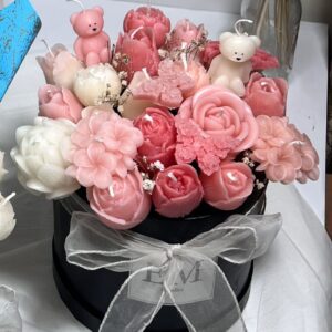 Rosy Bear Garden Candle Box