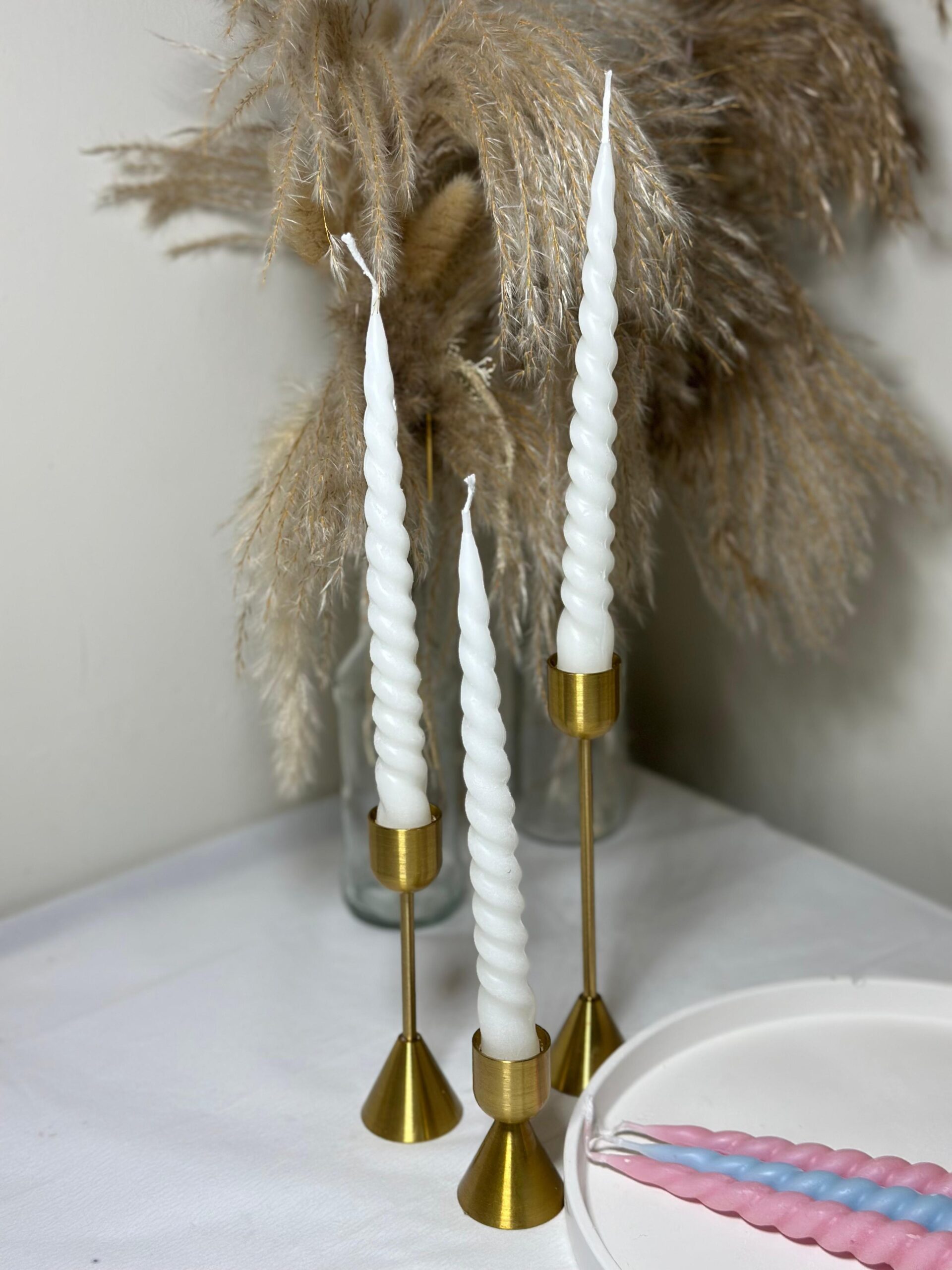 Twisted Taper Candles – Luxe Swirl Series