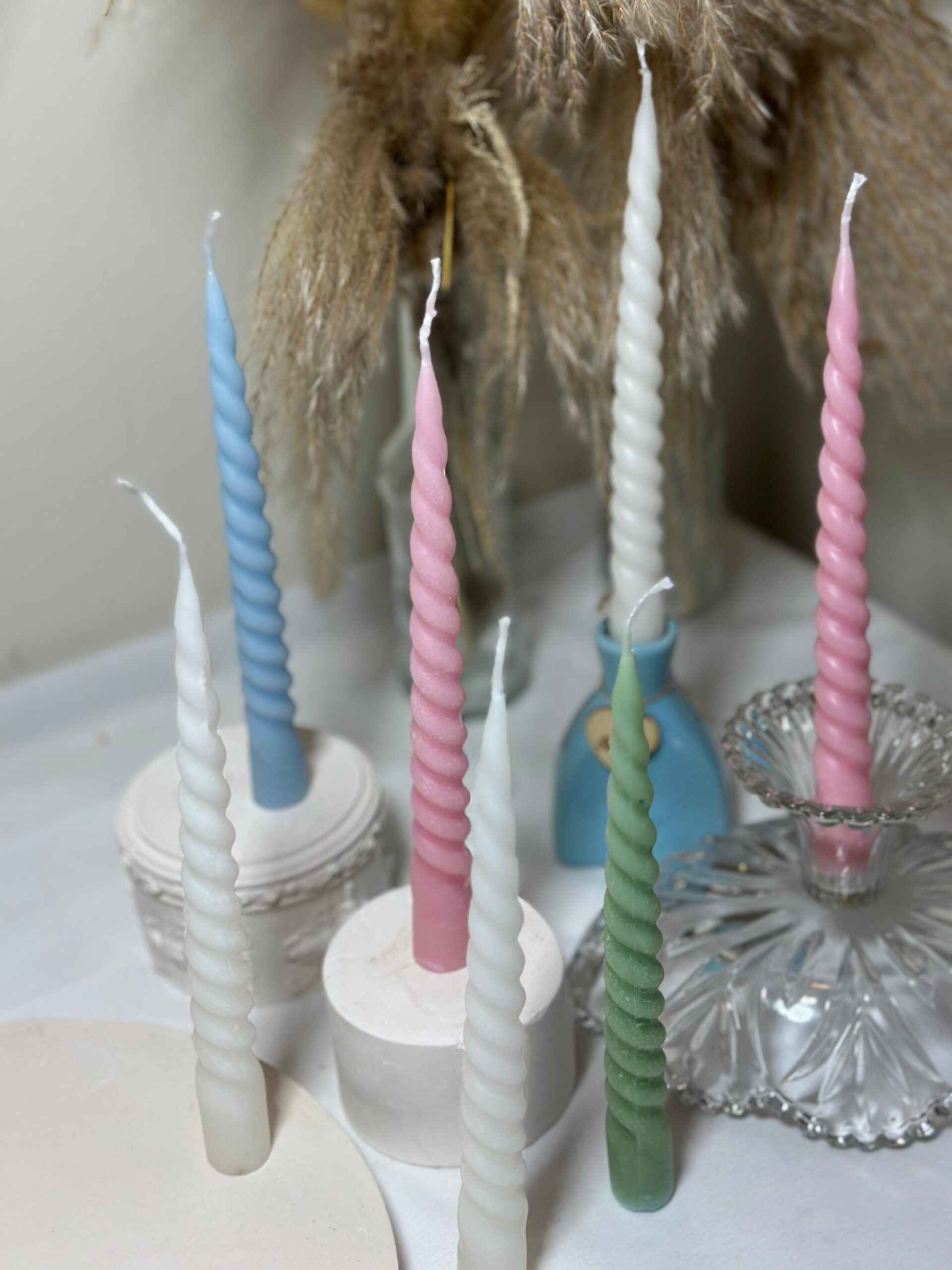 Twisted Taper Candles – Luxe Swirl Series - Image 2