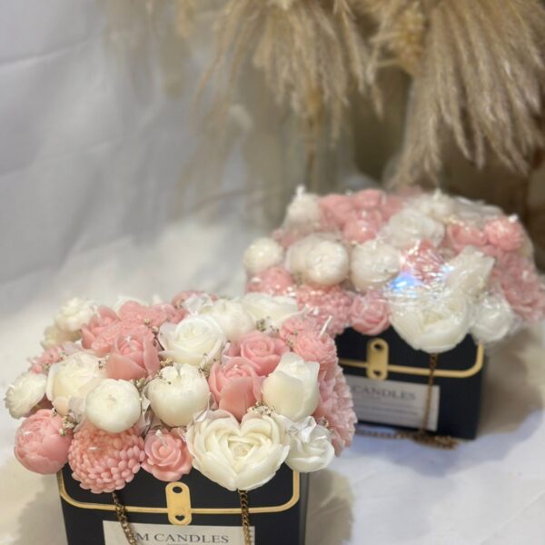 Luxe Floral Candle Bag With Gold Chain