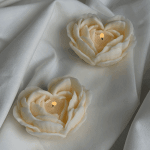 Rose Heart Candles