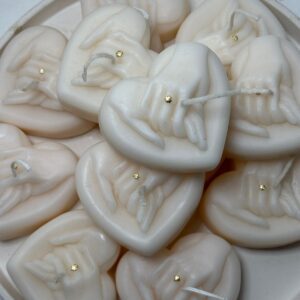 Heart Holding Hands Candle