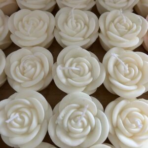 Pastel Rose Favor Candles
