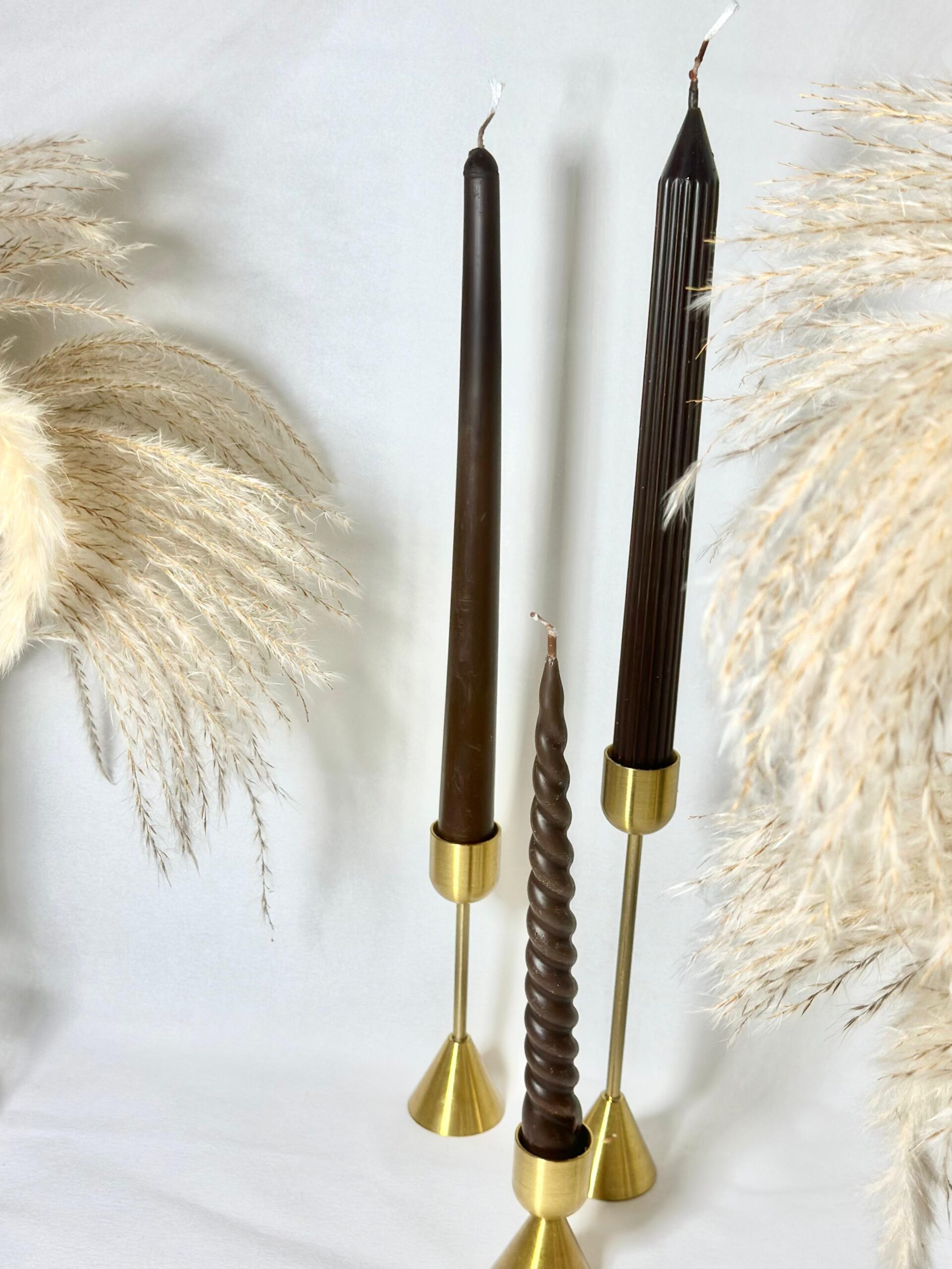 ( Set Of 3 (Twist,Ribbed,Gradient) Taper Candles - Image 4