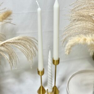 ( Set Of 3 (Twist,Ribbed,Gradient) Taper Candles