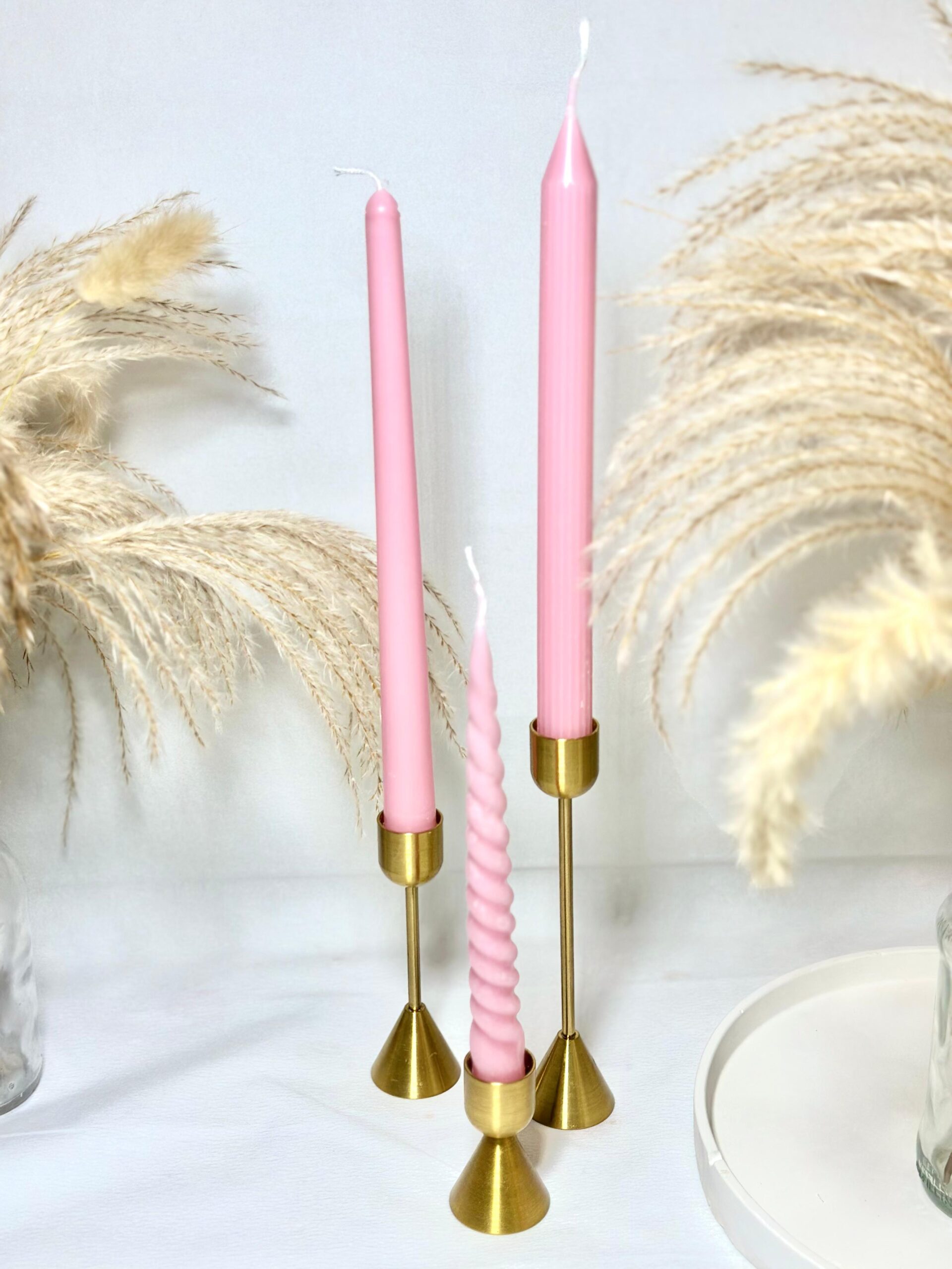 ( Set Of 3 (Twist,Ribbed,Gradient) Taper Candles - Image 8