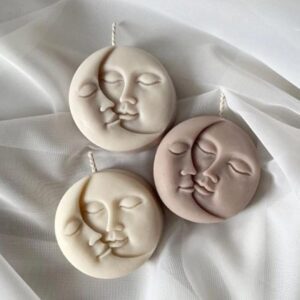 Moon Face Candle